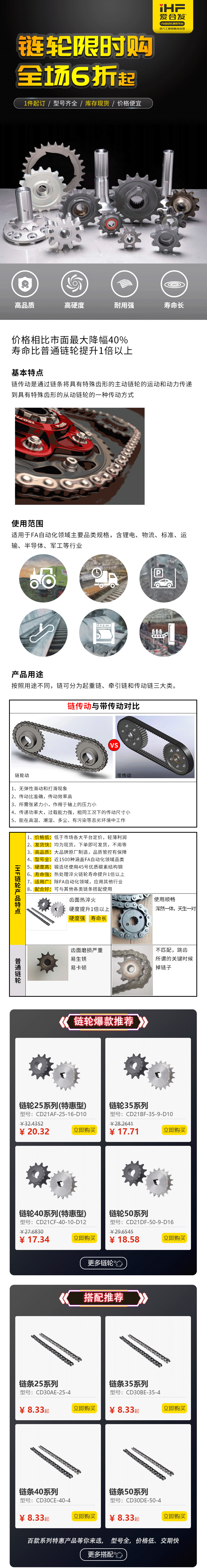 特惠現(xiàn)貨：愛合發(fā)鏈輪鏈條省錢耐用！