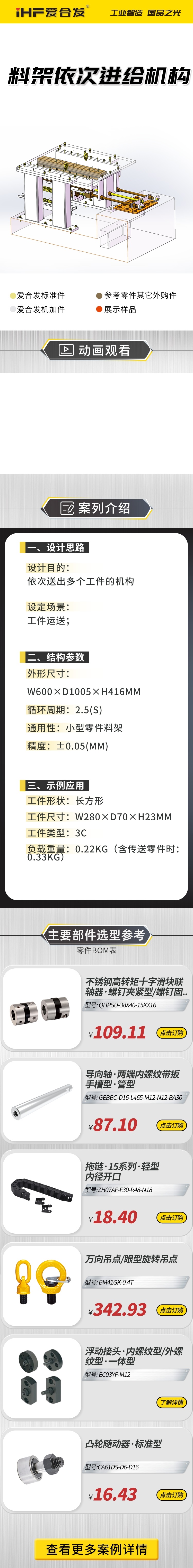 愛合發(fā)案例剖析：料雜架依次進給機構！